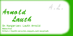 arnold lauth business card